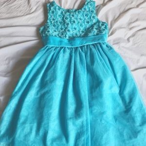 Blue sleeveless dress for girls child
